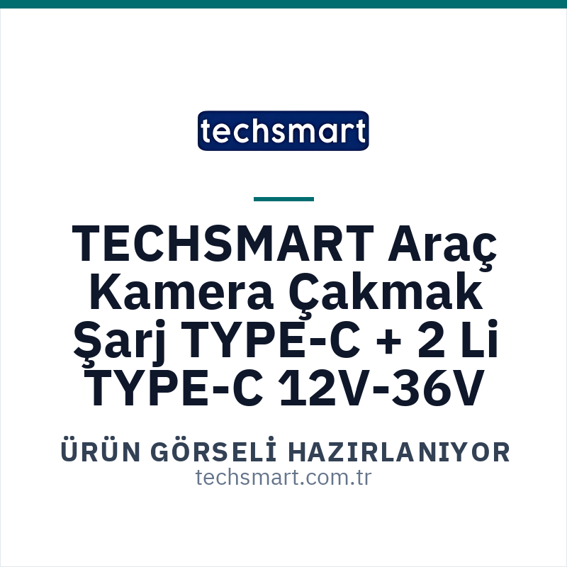 TECHSMART GHK-AKS-542 Araç Kamera Çakmak Şarj TYPE-C + 2 Li TYPE-C 12V-36V icin urun gorseli hazirlaniyor